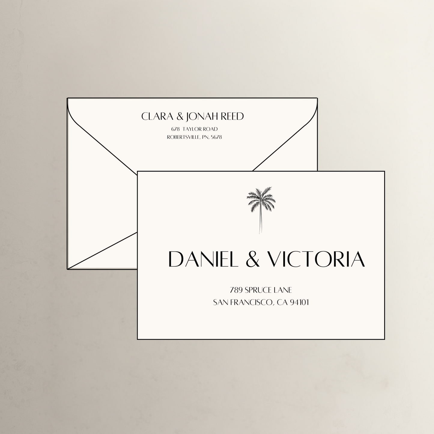 Palm Printed Envelopes