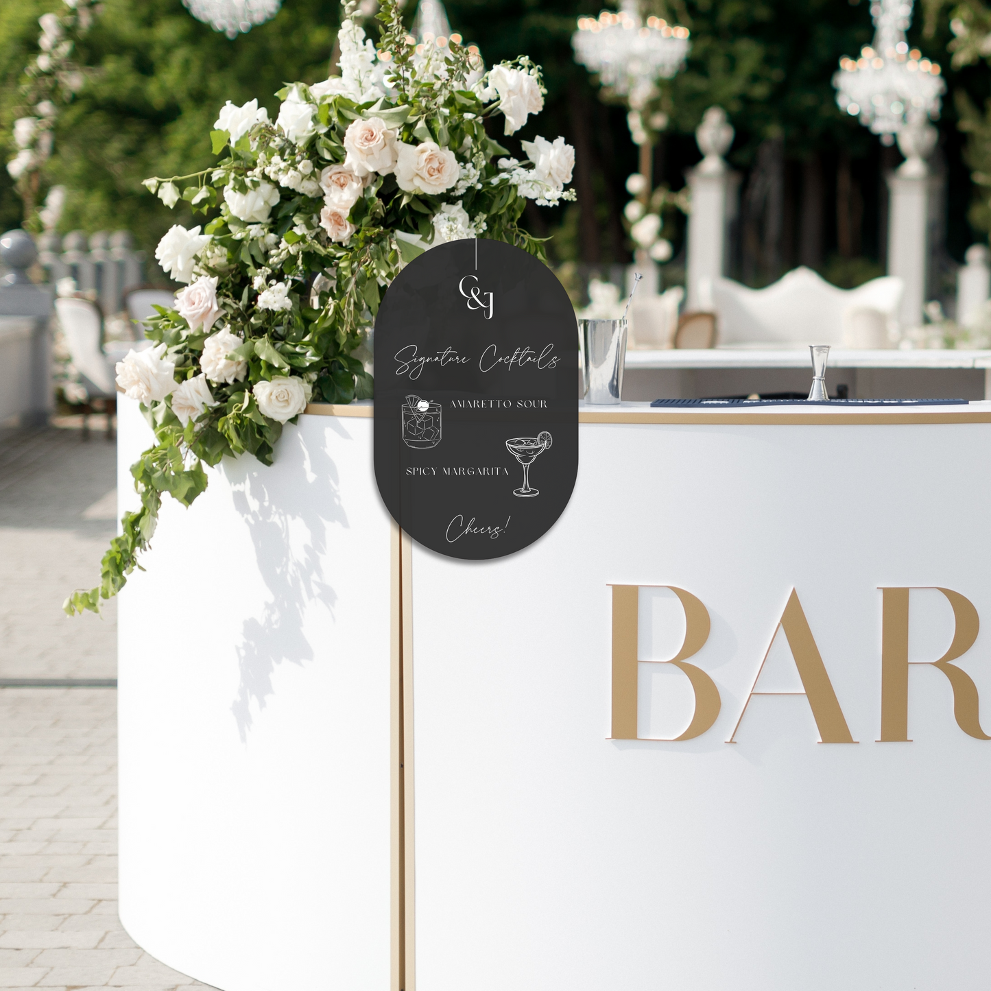 Black Tie Bar Sign