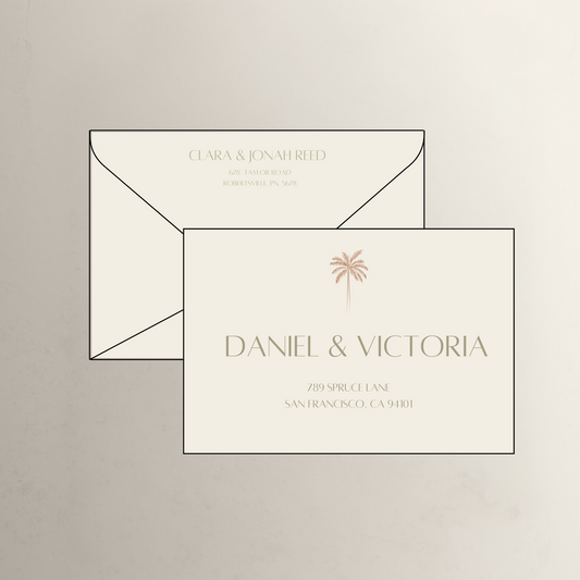 Palm Printed Envelopes