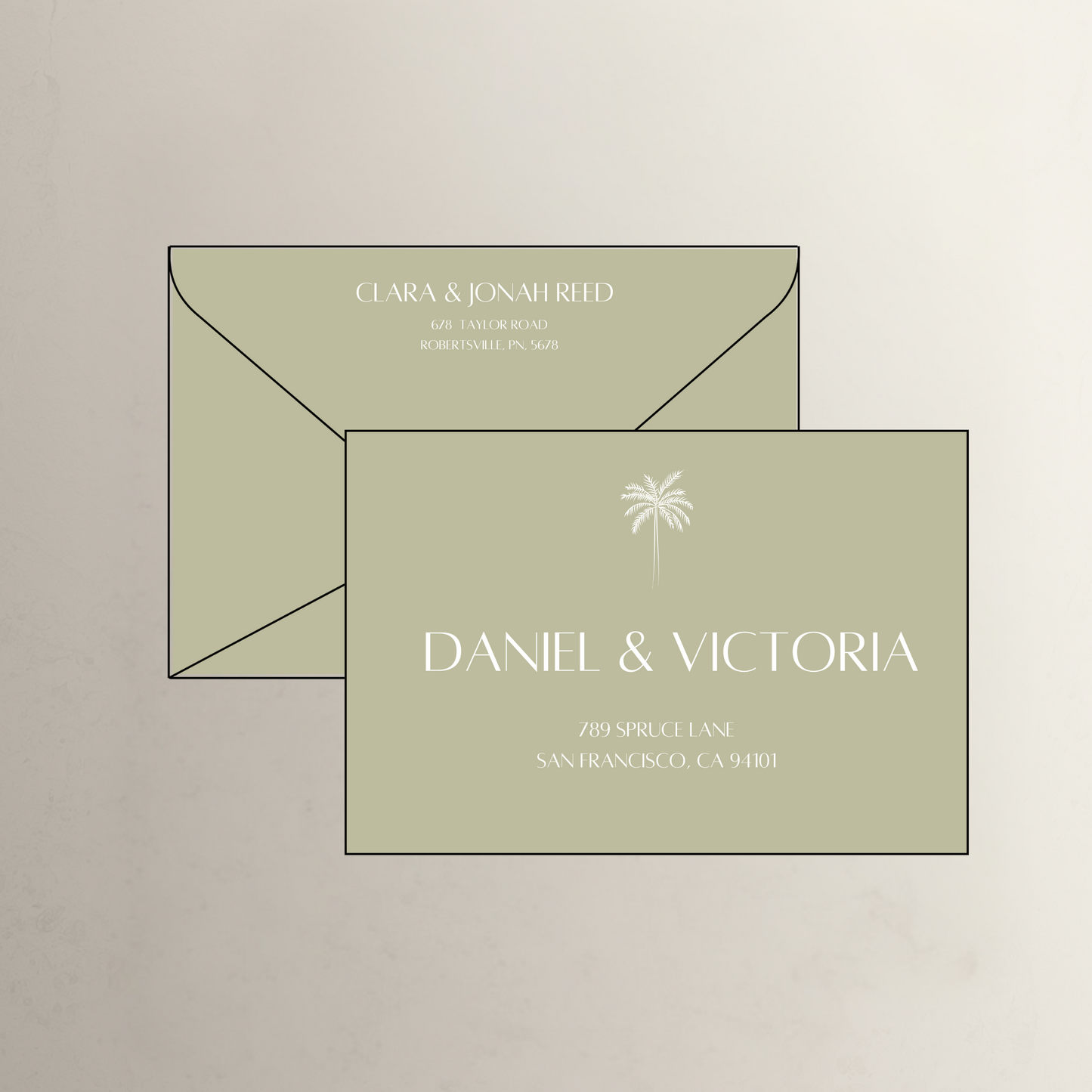 Palm Printed Envelopes