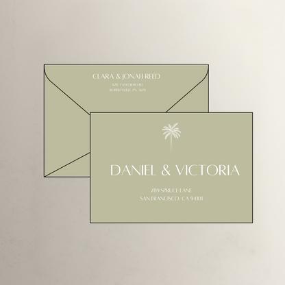 Palm Printed Envelopes