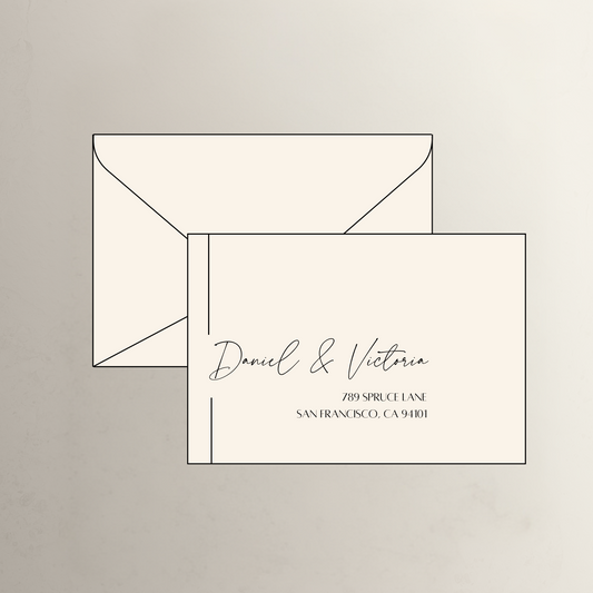 Black Tie Printed Envelopes