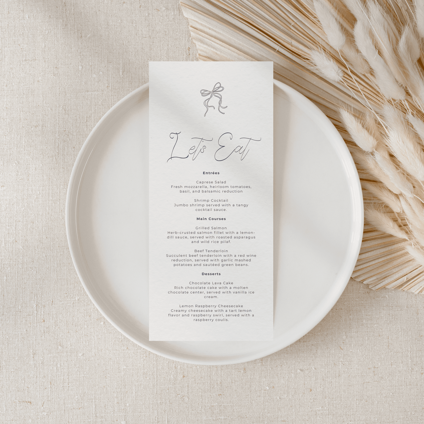 Handwritten Menu