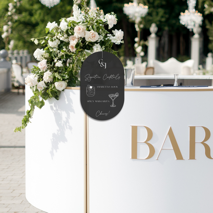 Black Tie Bar Sign