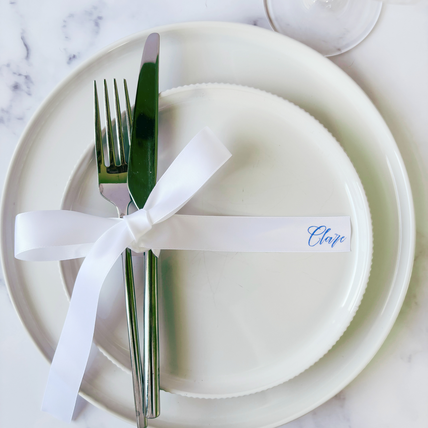 Printed Ribbon Drink Tags & Place Settings