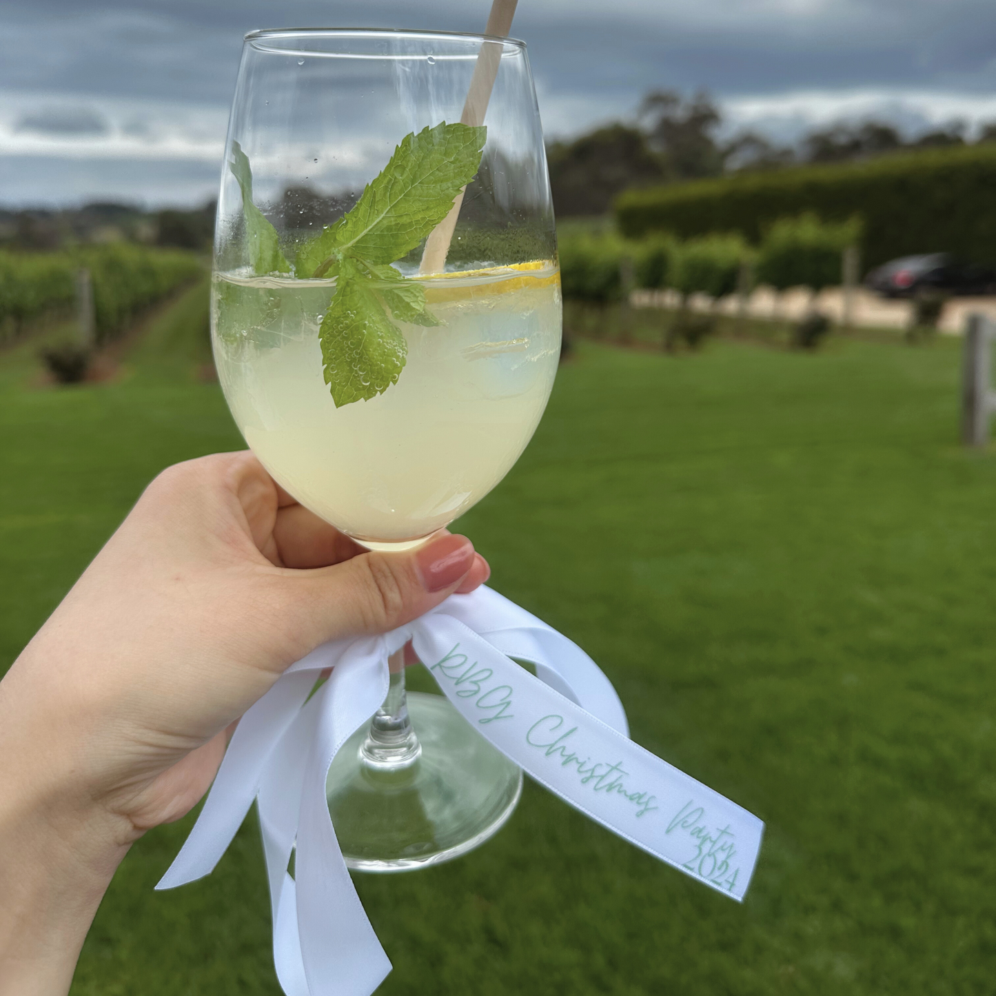 Printed Ribbon Drink Tags & Place Settings