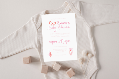 Candelabra Baby Shower Invite