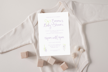 Candelabra Baby Shower Invite
