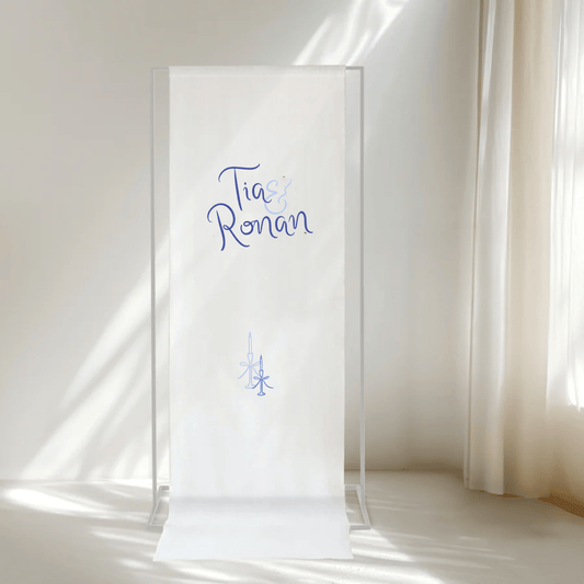 Candelabra Fabric Welcome Sign