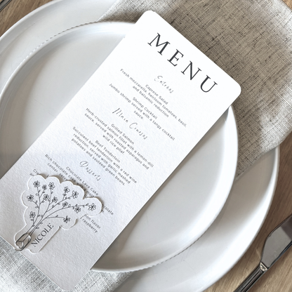 Daisy Cardstock Place Settings