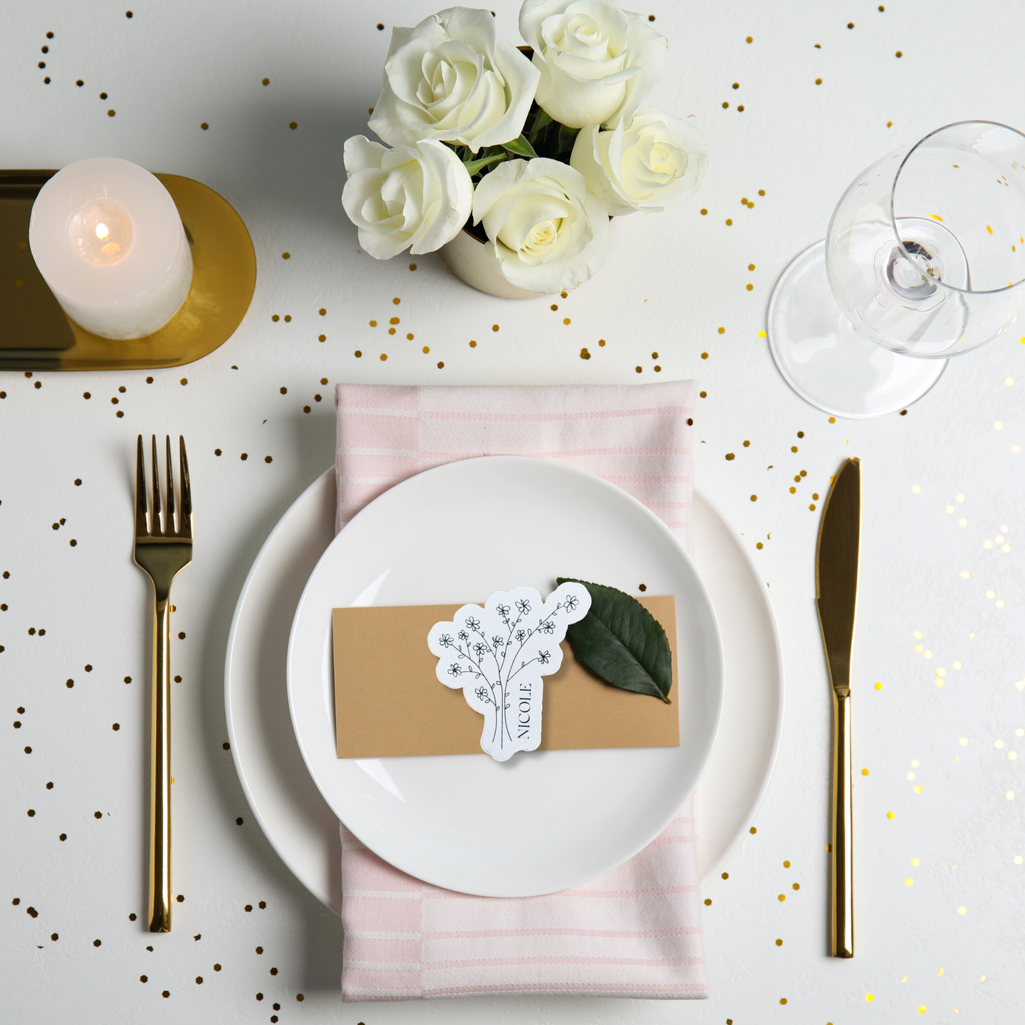 Daisy Cardstock Place Settings