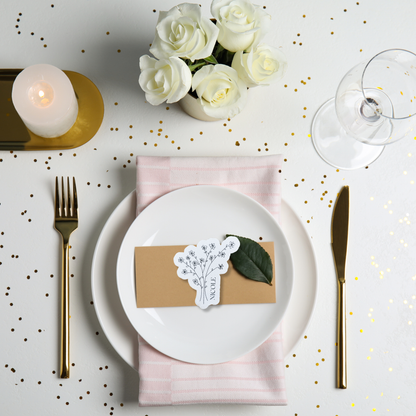 Daisy Cardstock Place Settings