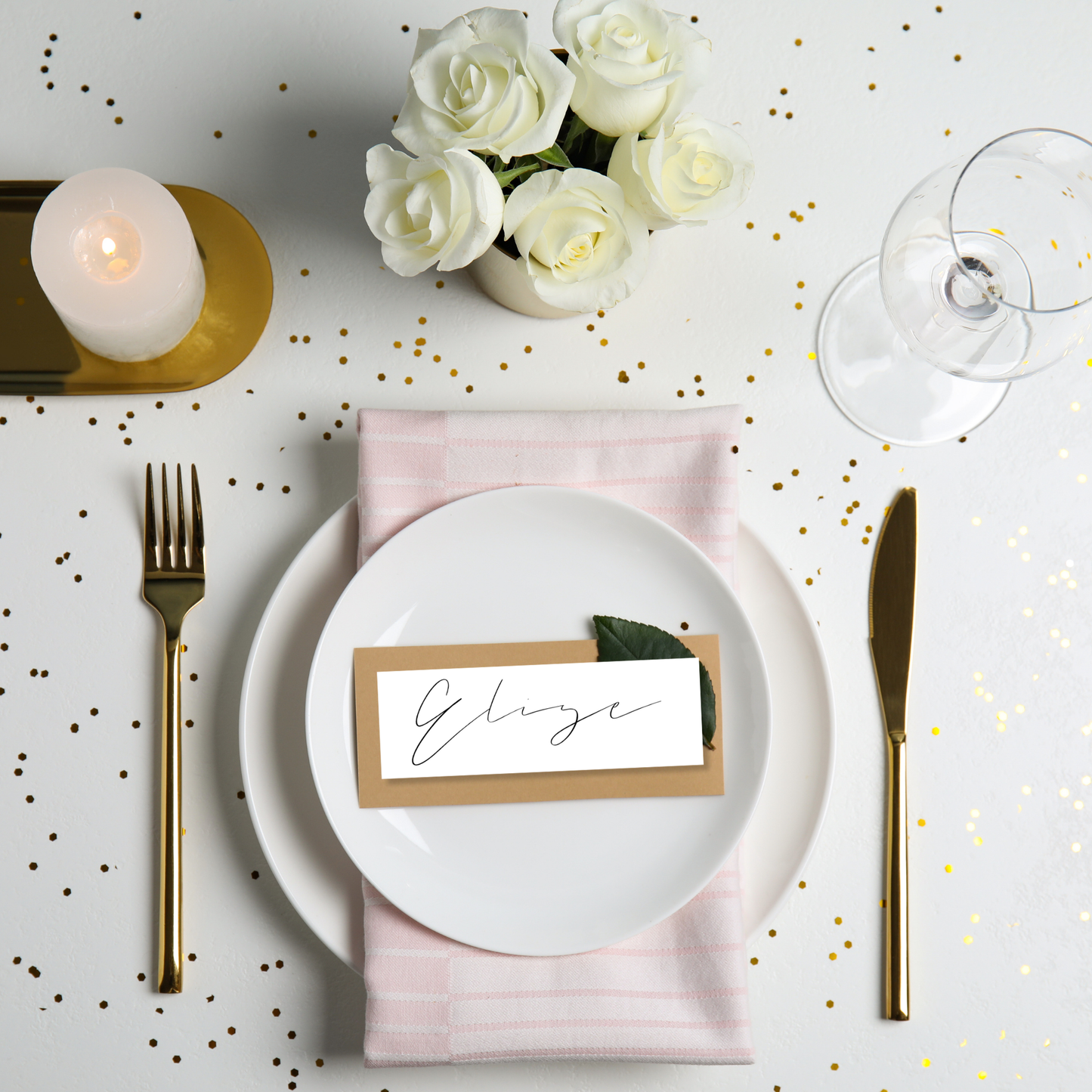 Flora Cardstock Place Settings