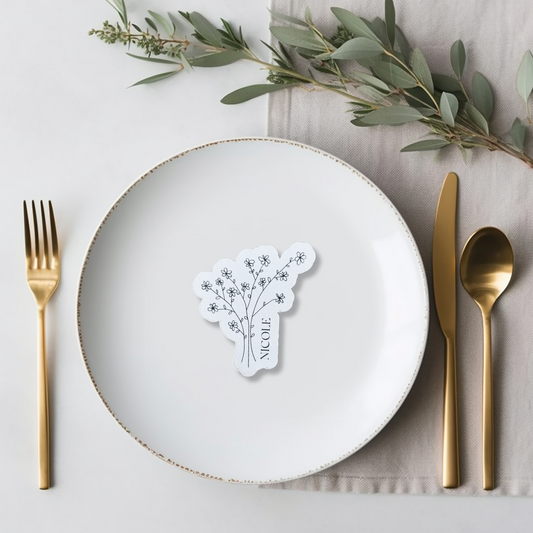 Daisy Cardstock Place Settings