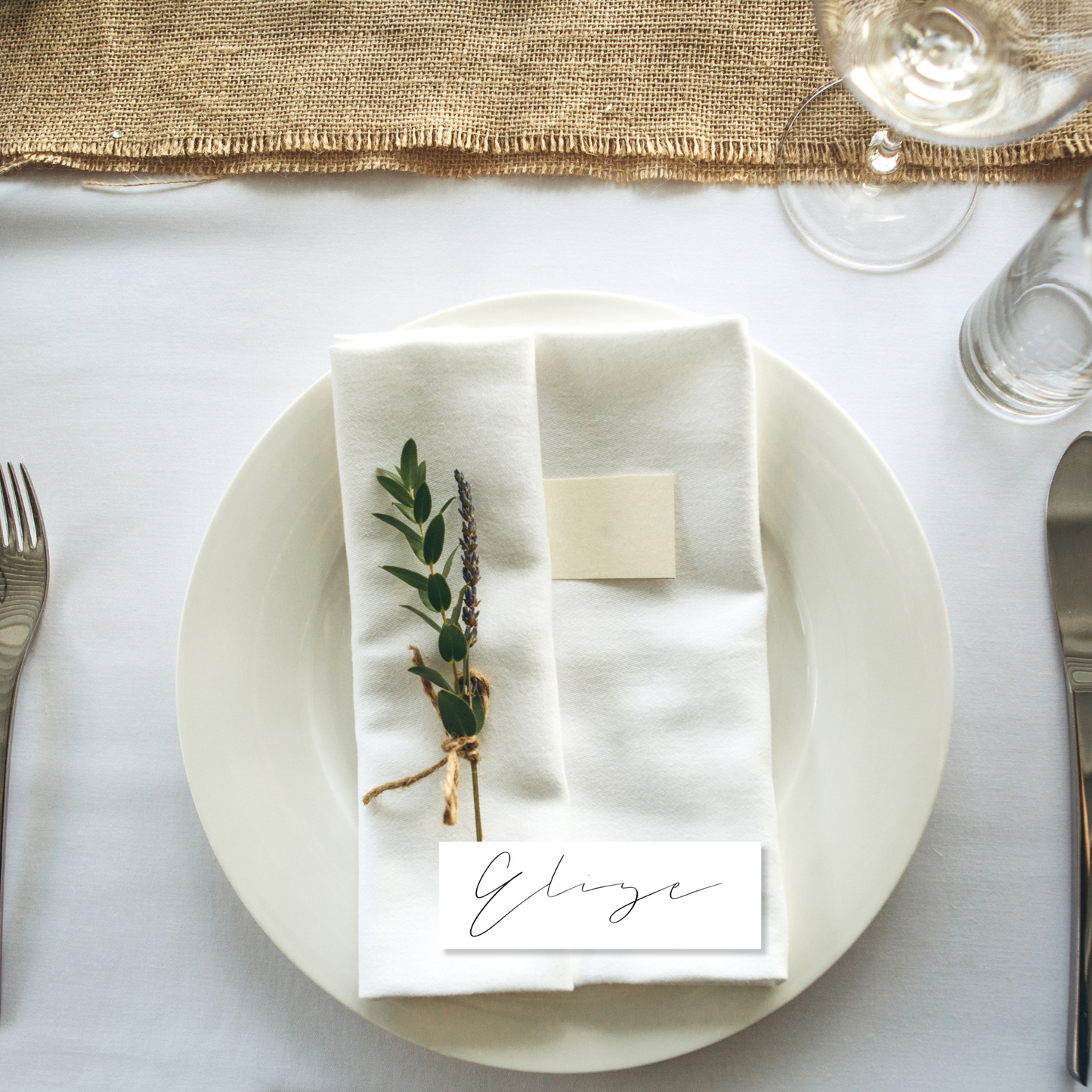 Flora Cardstock Place Settings