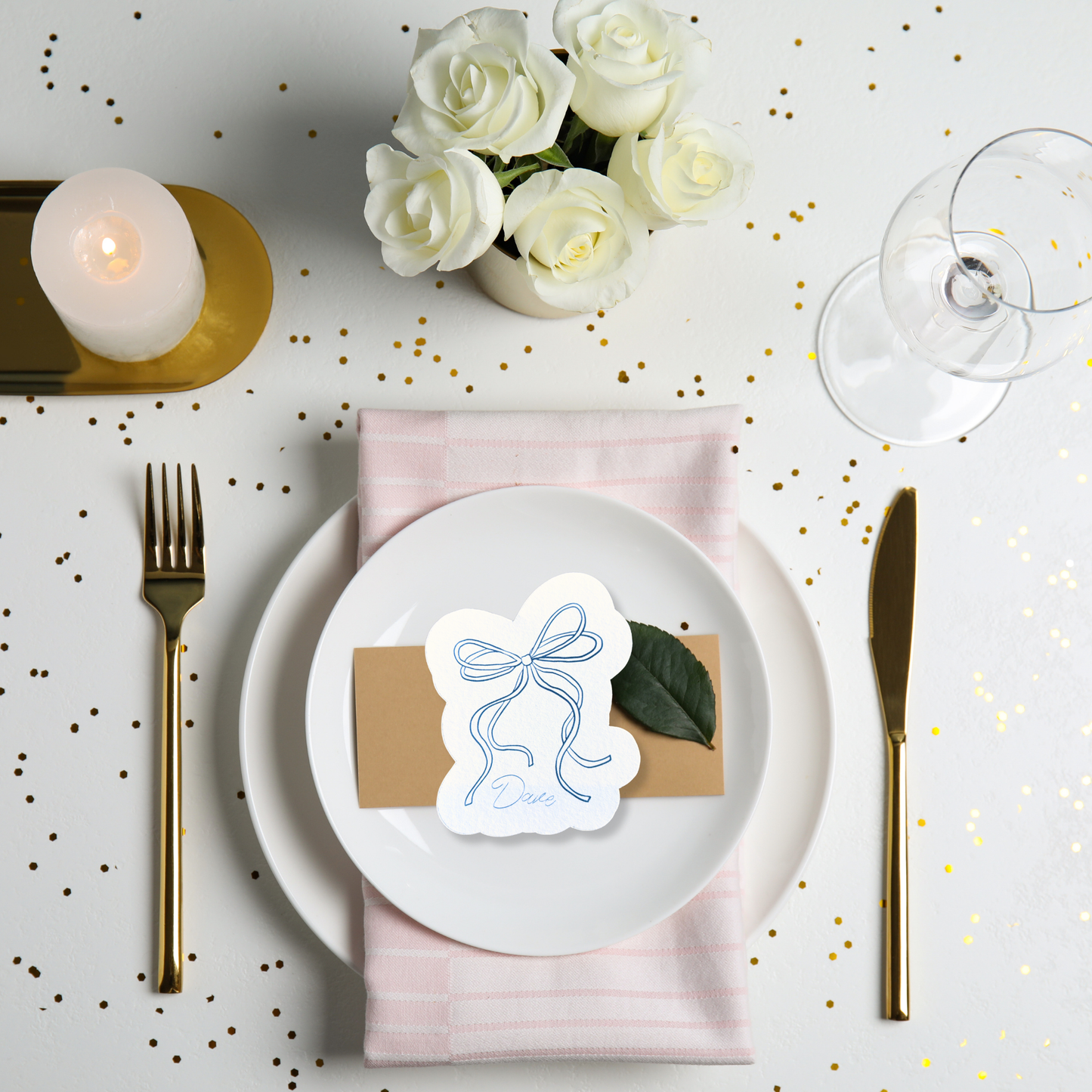 Handwritten Cardstock Place Settings