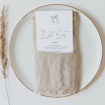 Handwritten Menu