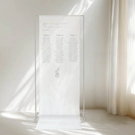 Flora Fabric Seating Sign