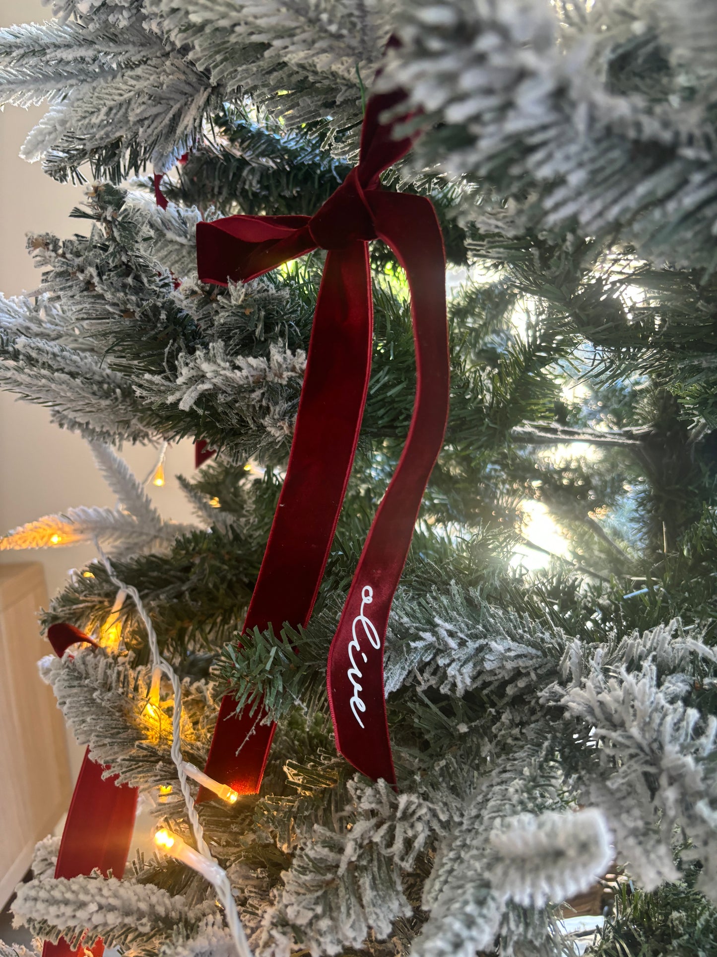 Velvet Bow Christmas Tree Ornament
