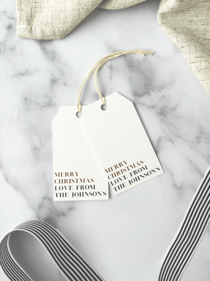 Personalised Handmade Christmas Gift Tags
