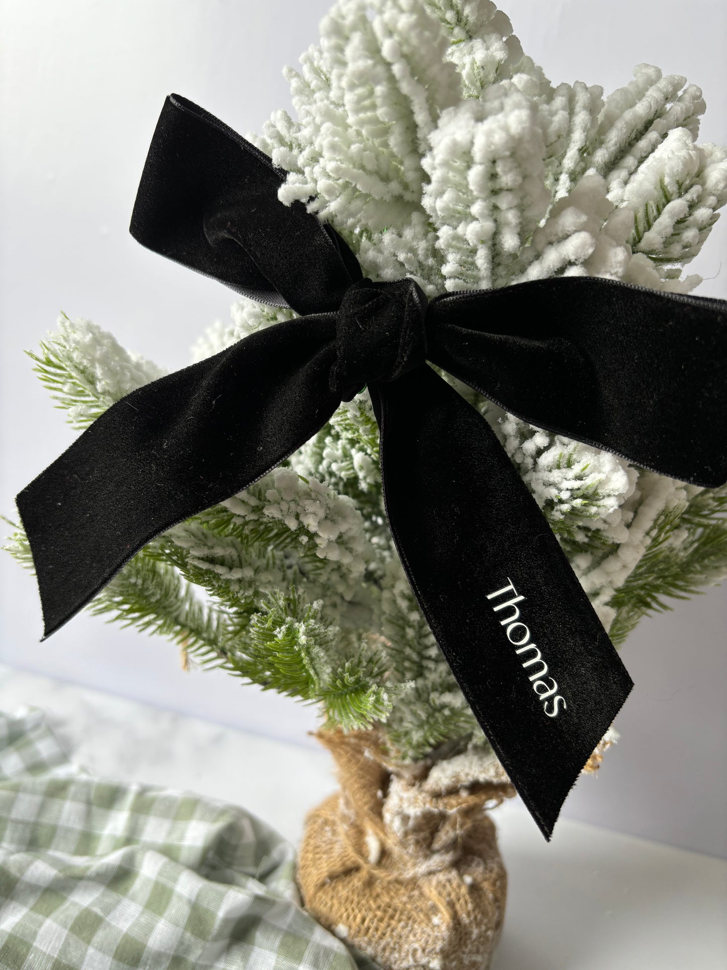 Velvet Bow Christmas Tree Ornament