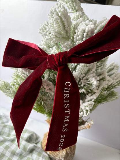 Velvet Bow Christmas Tree Ornament