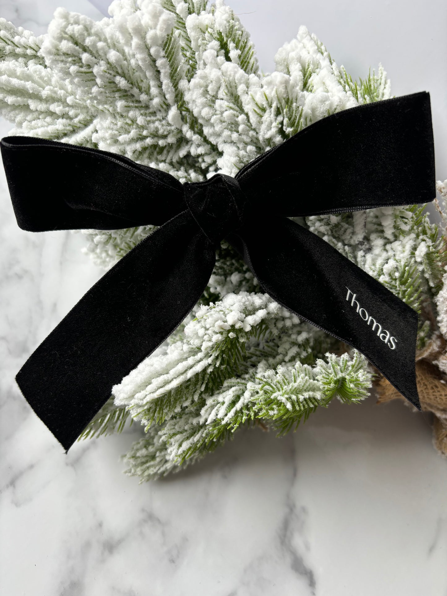 Velvet Bow Christmas Tree Ornament
