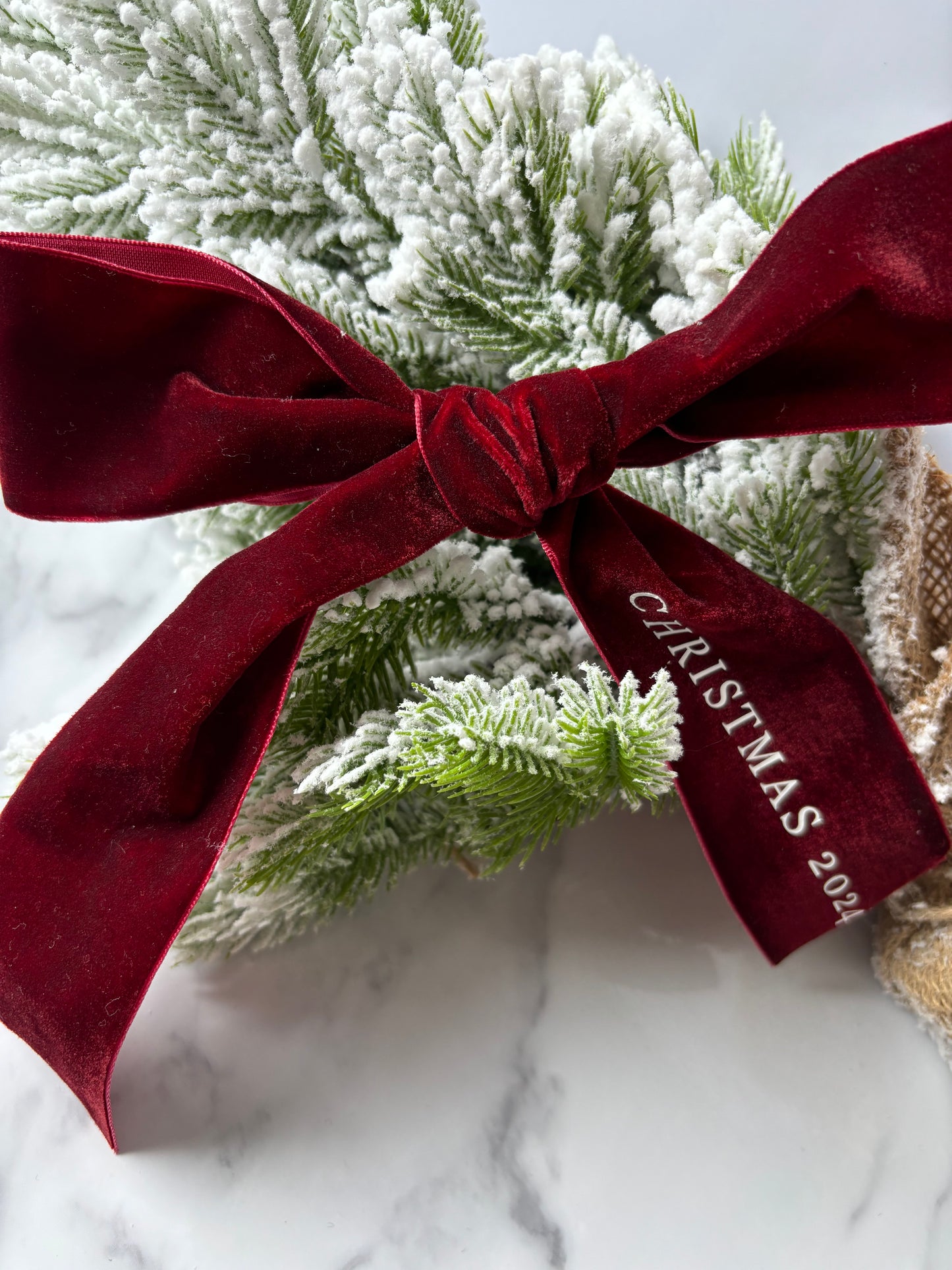 Velvet Bow Christmas Tree Ornament