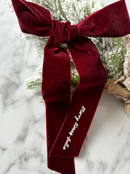 Velvet Bow Christmas Tree Ornament