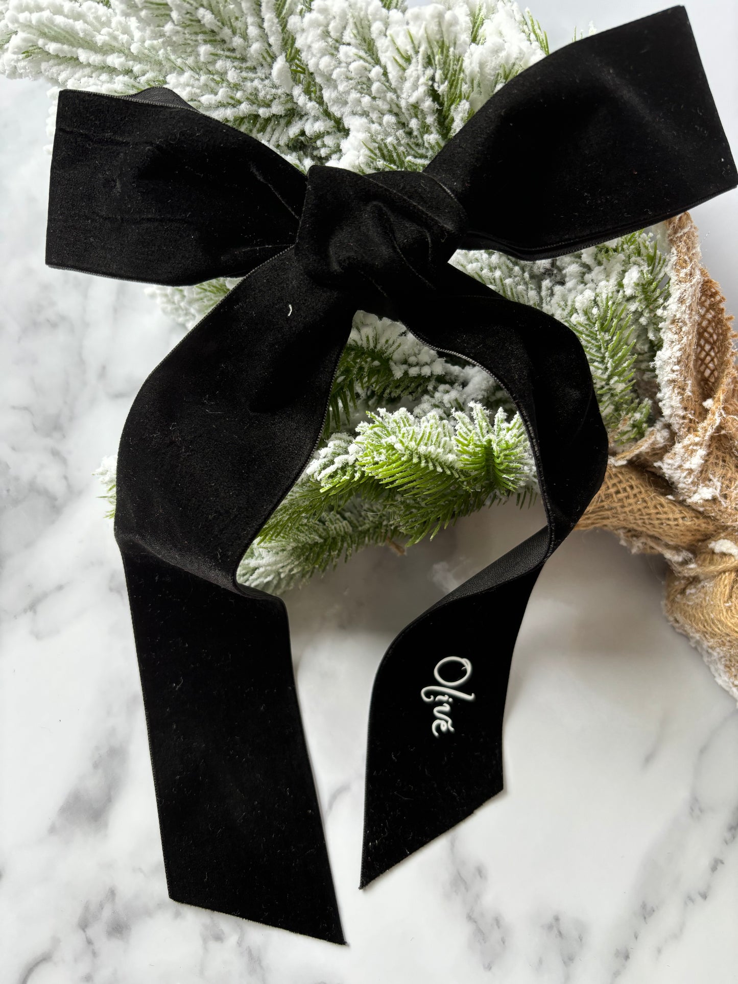 Velvet Bow Christmas Tree Ornament