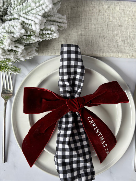 Velvet Bow Place Settings