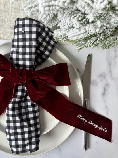 Velvet Bow Place Settings