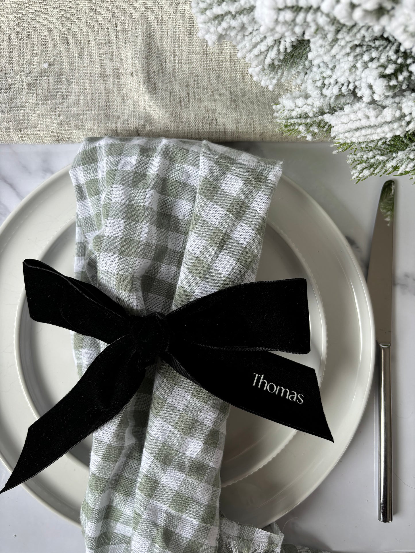 Velvet Bow Place Settings