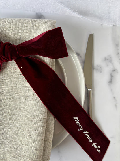Velvet Bow Place Settings