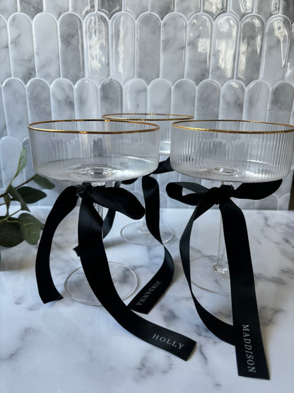 Printed Ribbon Drink Tags & Place Settings