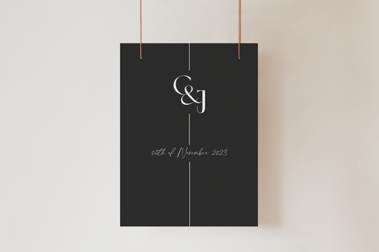 Black Tie Welcome Sign