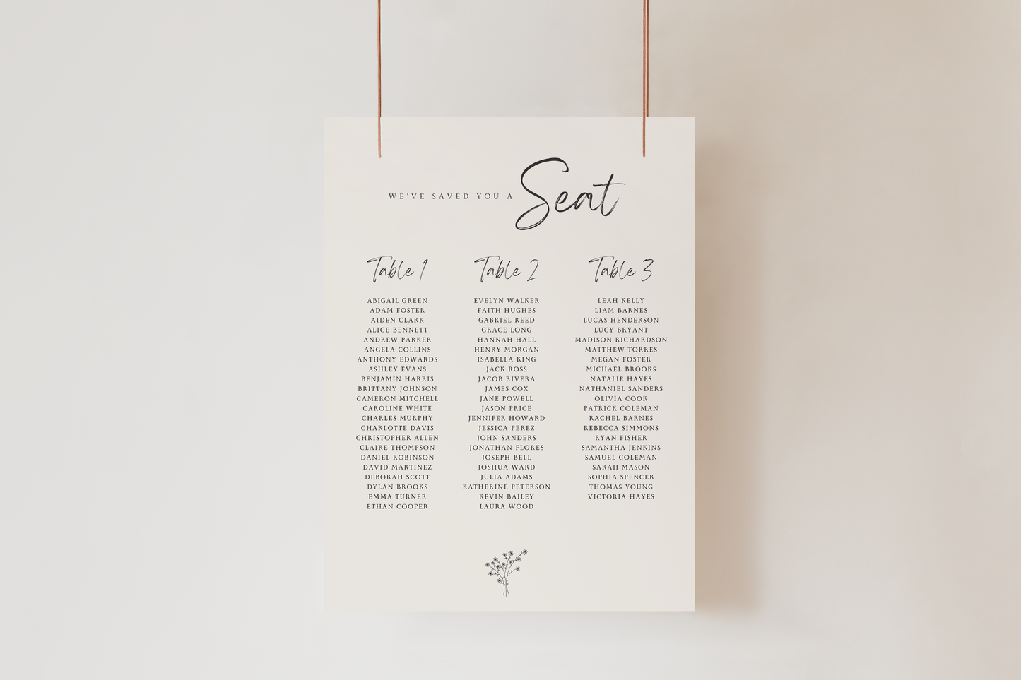 Daisy Seating Sign