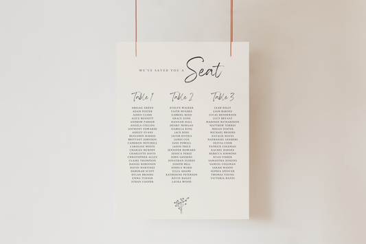 Daisy Seating Sign