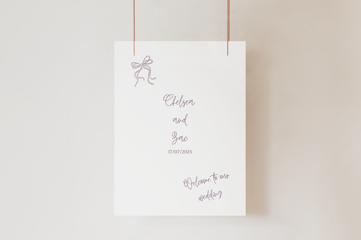 Handwritten Welcome Sign