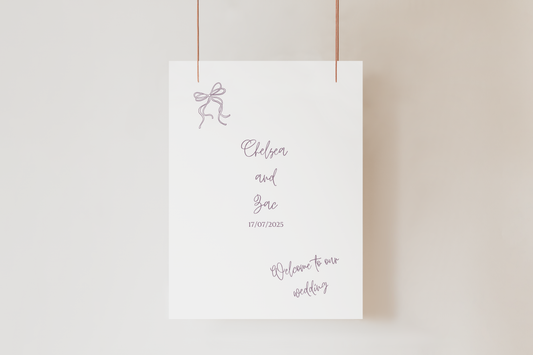 Handwritten Welcome Sign