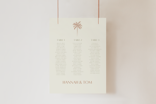 Palm Seating Sign