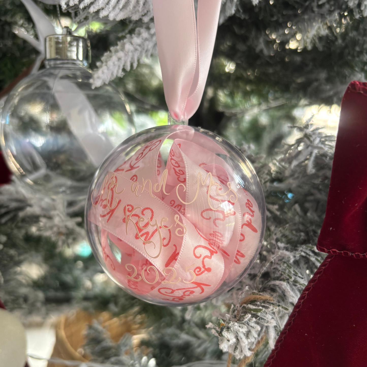 Personalised Satin Ribbon Bauble