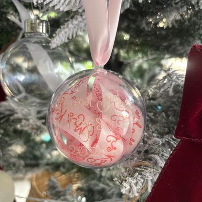 Personalised Satin Ribbon Bauble