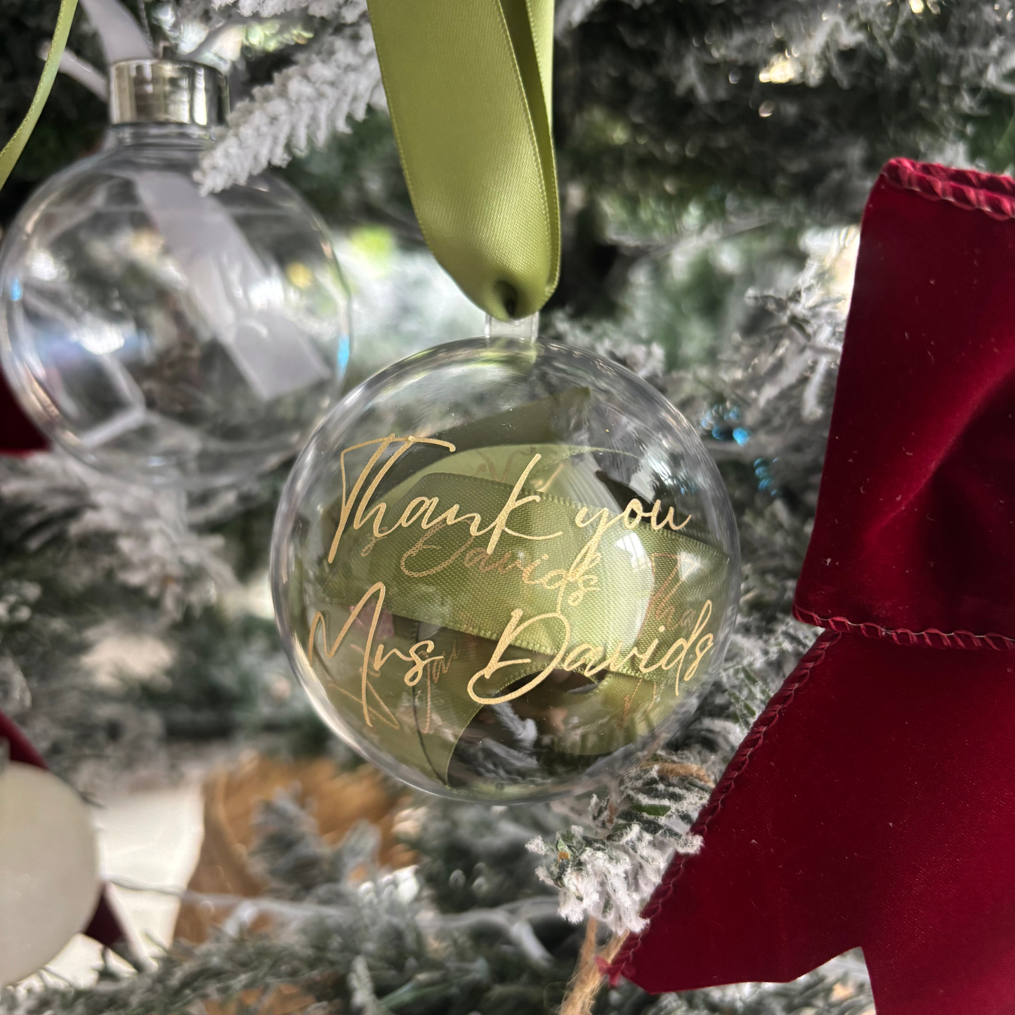 Personalised Satin Ribbon Bauble