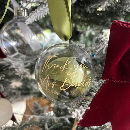 Personalised Satin Ribbon Bauble