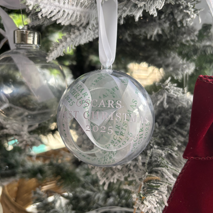 Personalised Satin Ribbon Bauble