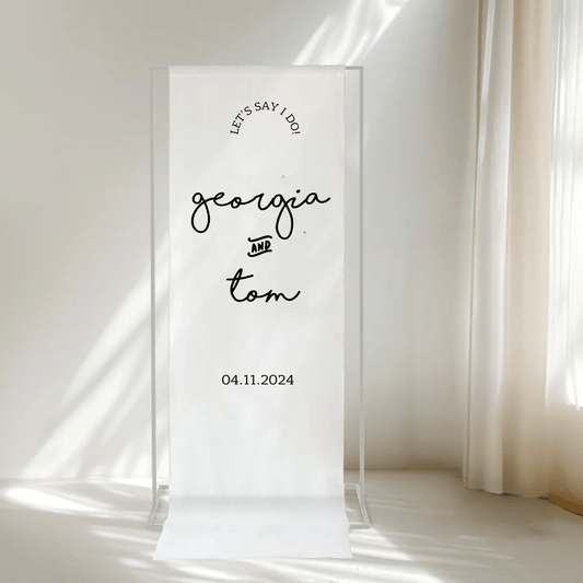 Paris Fabric Welcome Sign