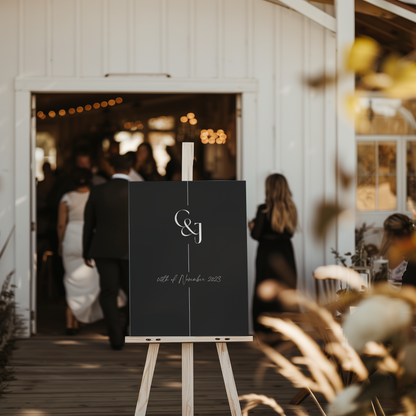 Black Tie Welcome Sign