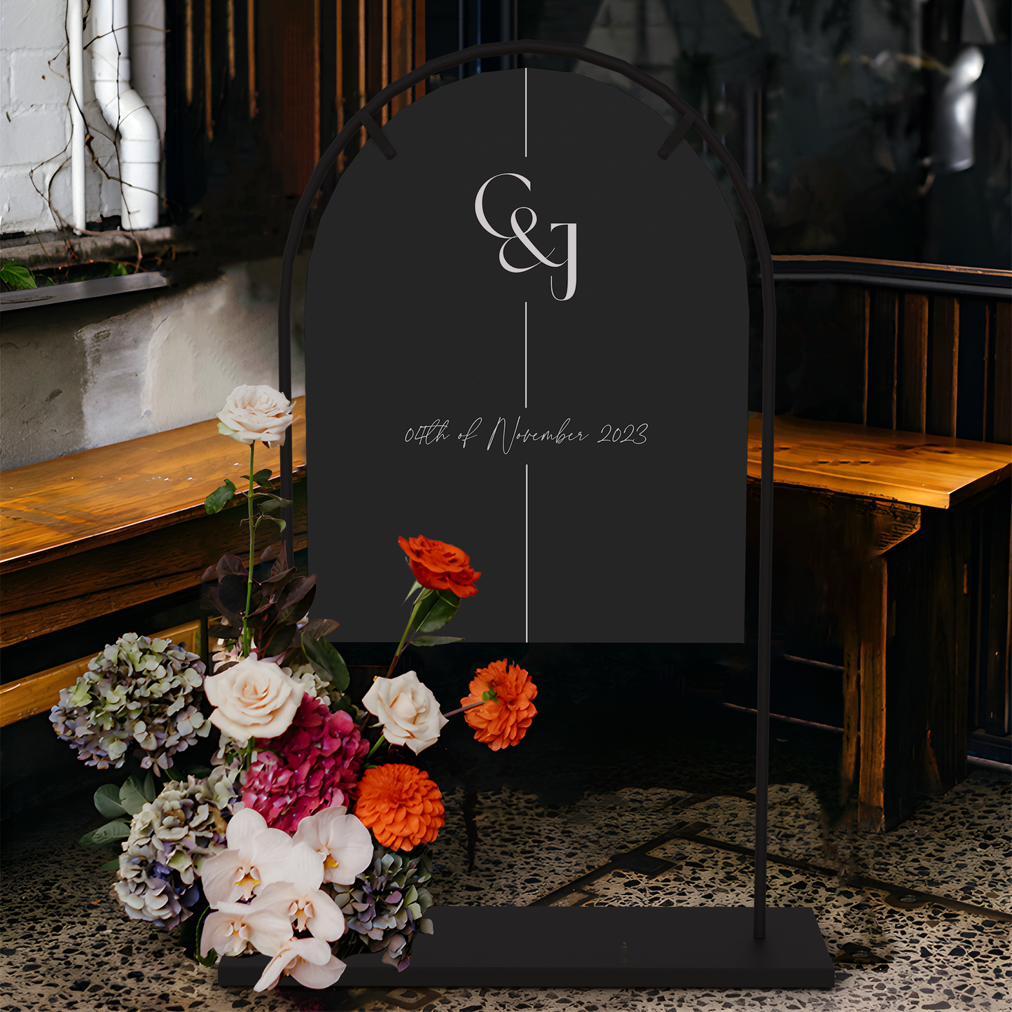Black Tie Welcome Sign