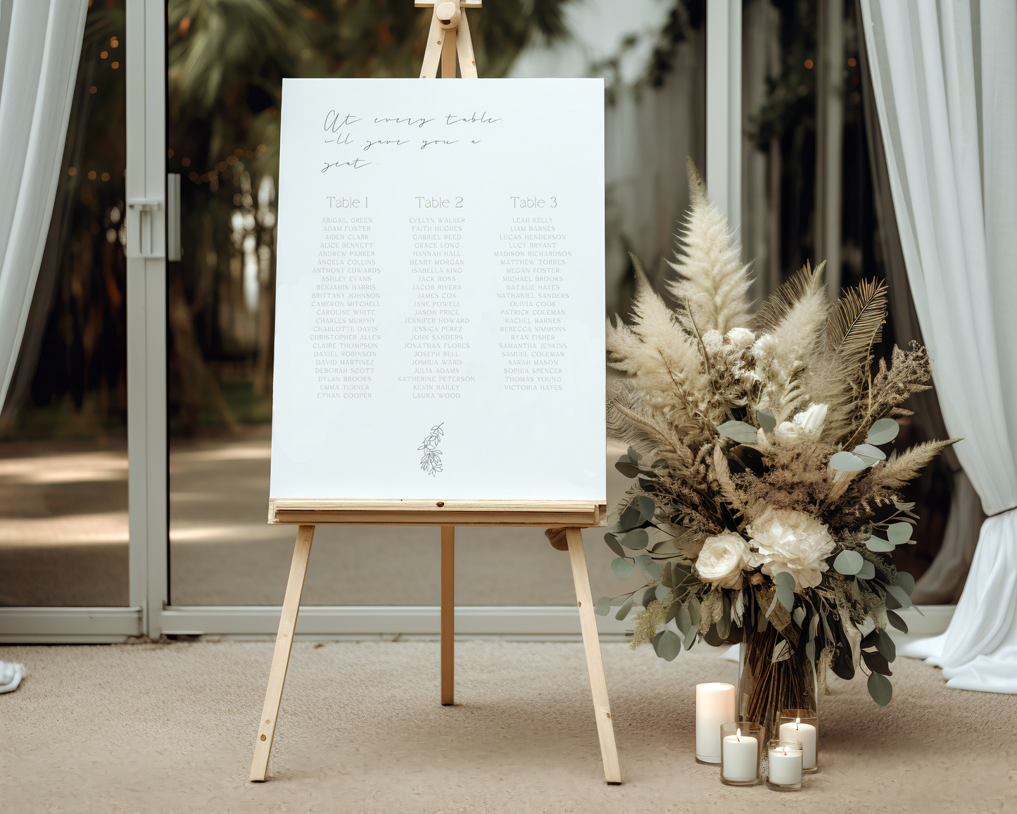 Flora Seating Sign